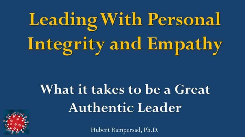 Leading with personal integrity and empathy